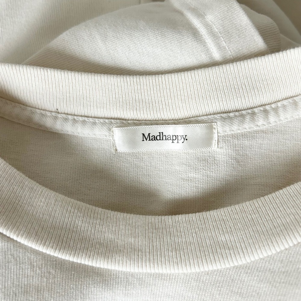 Madhappy Local Optimist Graphic T-Shirt Cream Off-White Made in USA Size Large - Picture 6 of 8